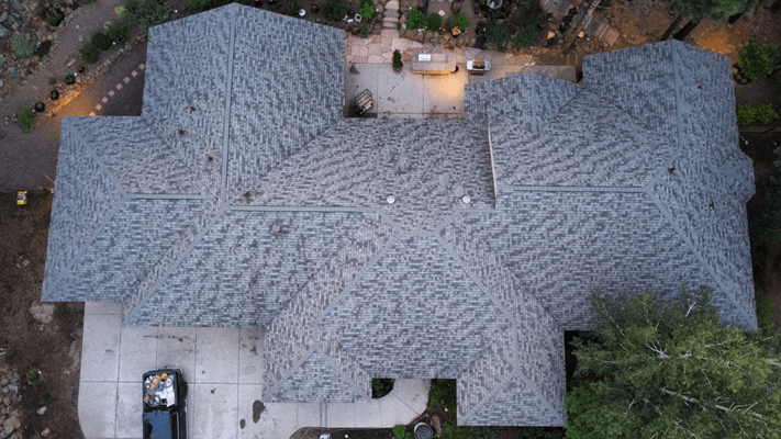 exterior roof repair project